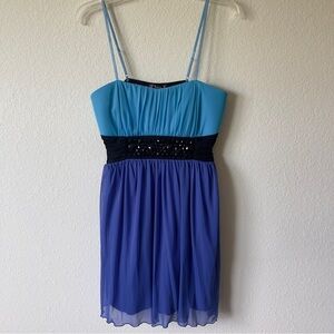 Trixxi Blue and Dark Blue/Purple Women's Dress | Size XL | Formal Dress